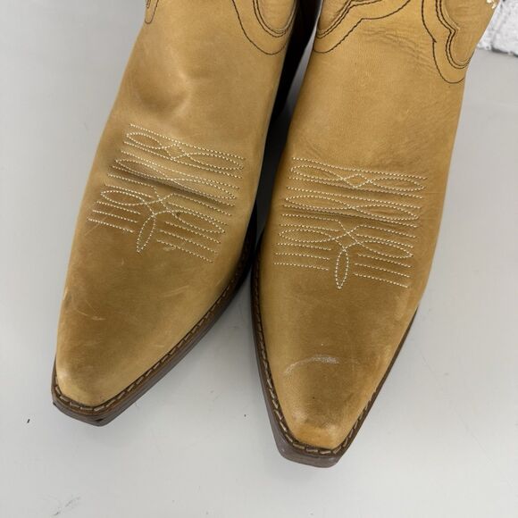 Sterling River Western Cowgirl Boots Women 11M Tan Mid Calf Rodeo Country Boho - Picture 8 of 14